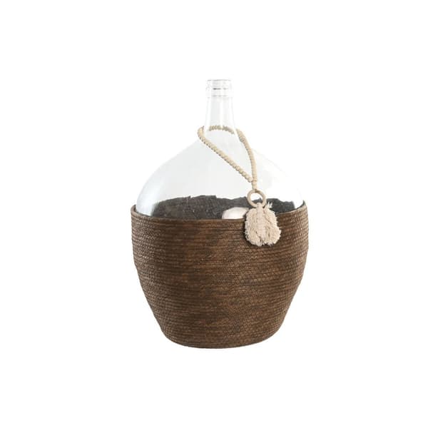 Vas Home ESPRIT Transparent Mörkbrun Glas Kolonial 37 x 37 x 55 cm