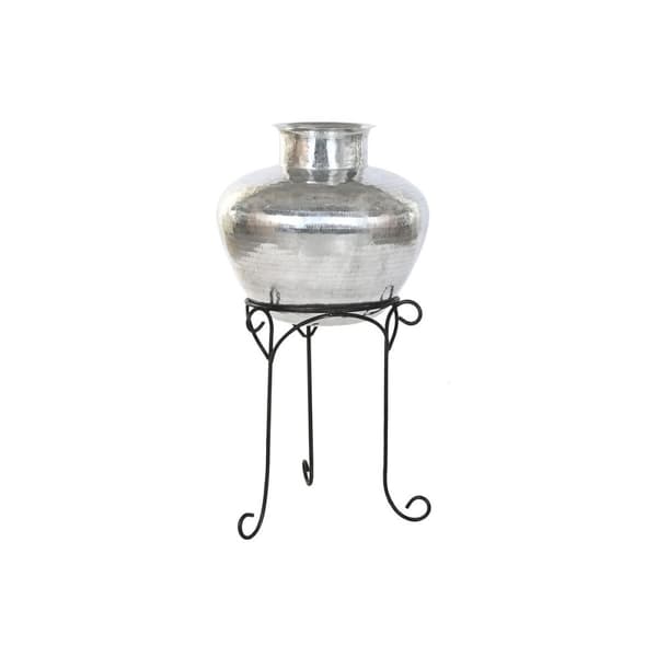 Vas Home ESPRIT Svart Silvrig Aluminium 45 x 45 x 95 cm