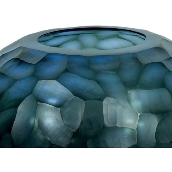 Vas Home ESPRIT Blå Glas Modern 33 x 33 x 14 cm