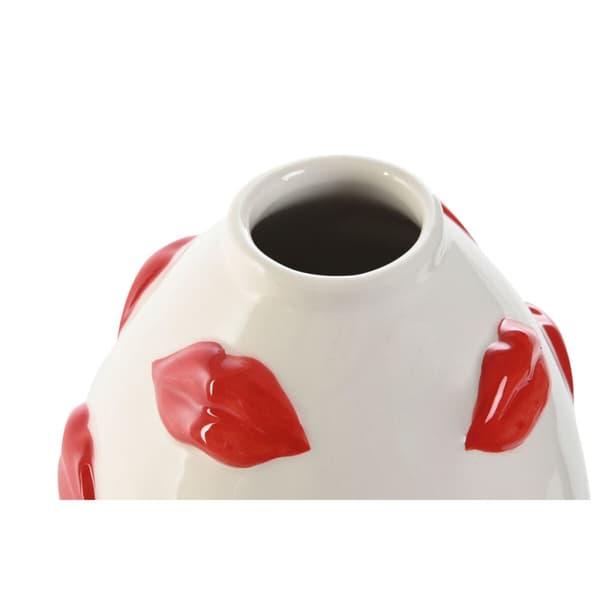 Vas Home ESPRIT Vit Röd Dolomite 15 x 15 x 22,5 cm