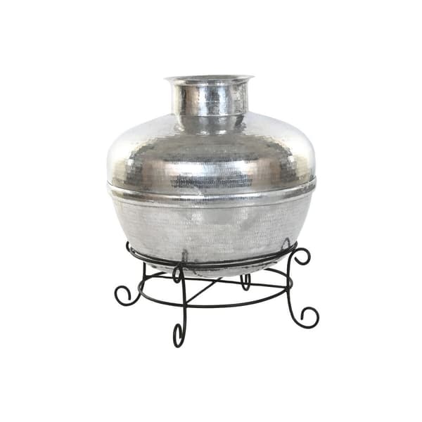 Vas Home ESPRIT Svart Silvrig Aluminium Järn 75 x 75 x 90 cm