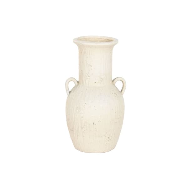 Vase Home ESPRIT Hvid Magnesium 35 x 33 x 65 cm