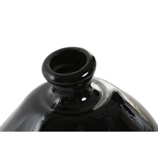 Vase Home ESPRIT Sort Genbrugsglas 31 x 31 x 32 cm