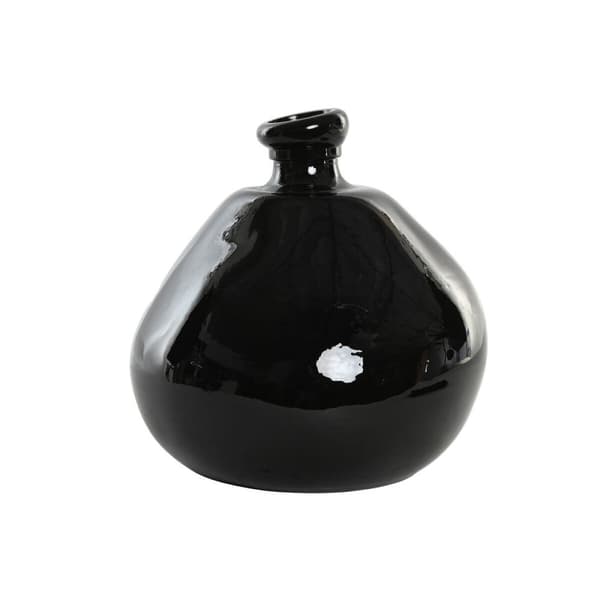 Vase Home ESPRIT Sort Genbrugsglas 31 x 31 x 32 cm
