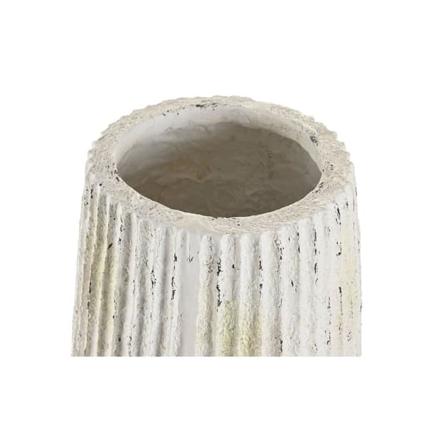 Vase Home ESPRIT Hvid Magnesium 28 x 28 x 53 cm