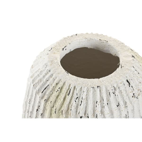 Vase Home ESPRIT Hvid Magnesium 28,5 x 28,5 x 32,5 cm