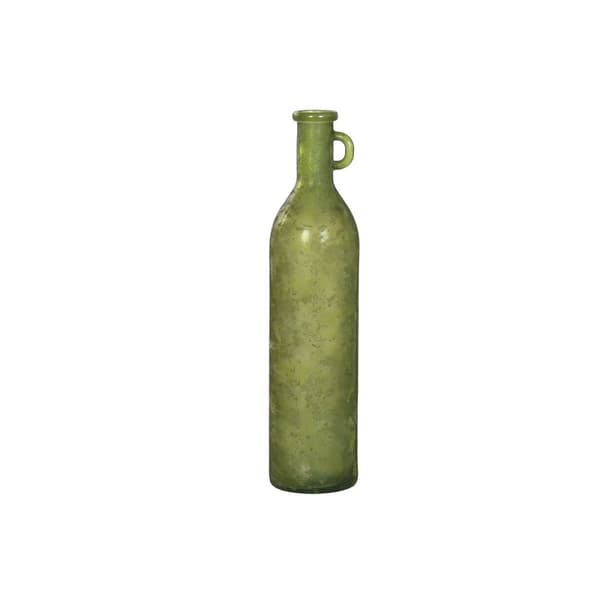 Vase Home ESPRIT Grøn Genbrugsglas Ældet overflade 18 x 18 x 75 cm