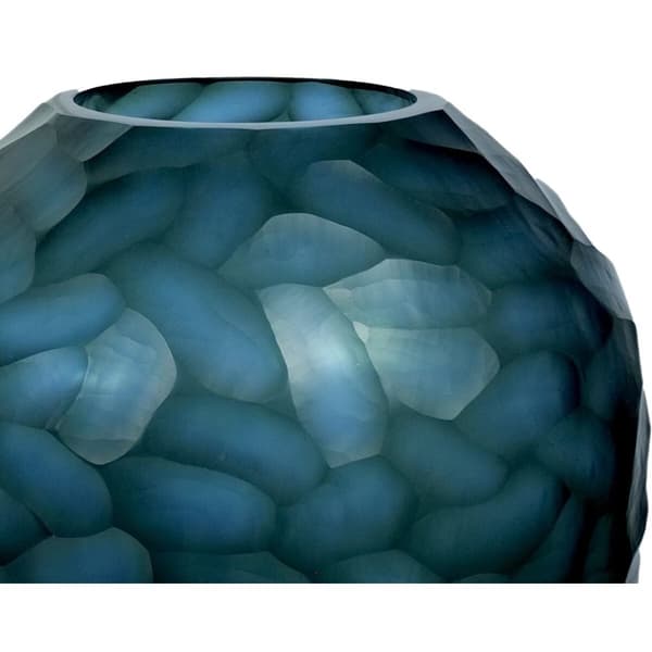Vase Home ESPRIT Blå Krystal Moderne 29 x 29 x 30 cm