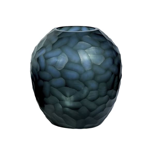 Vase Home ESPRIT Blå Krystal Moderne 29 x 29 x 30 cm