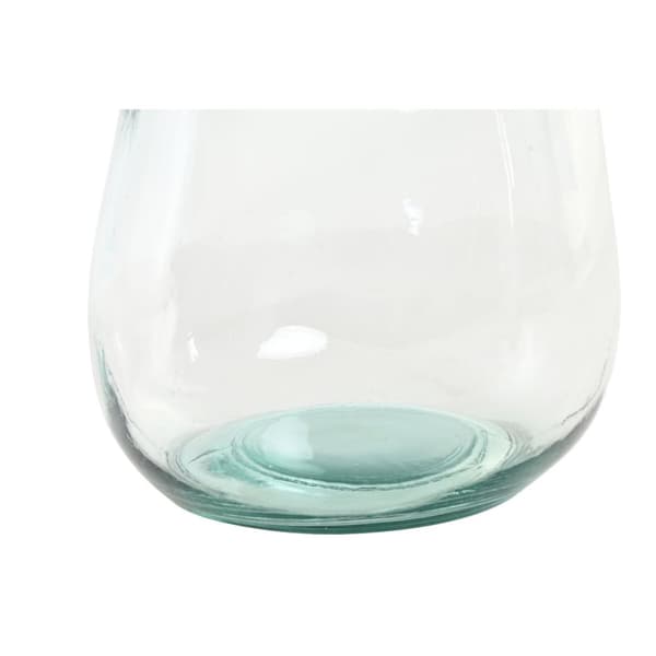 Vase Home ESPRIT Gjennomsiktig Resirkulert glass 22 x 22 x 51 cm