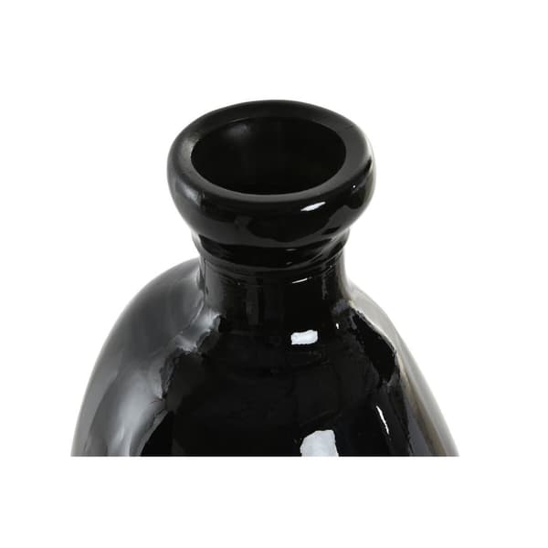 Vase Home ESPRIT Svart Resirkulert glass 22 x 22 x 51 cm