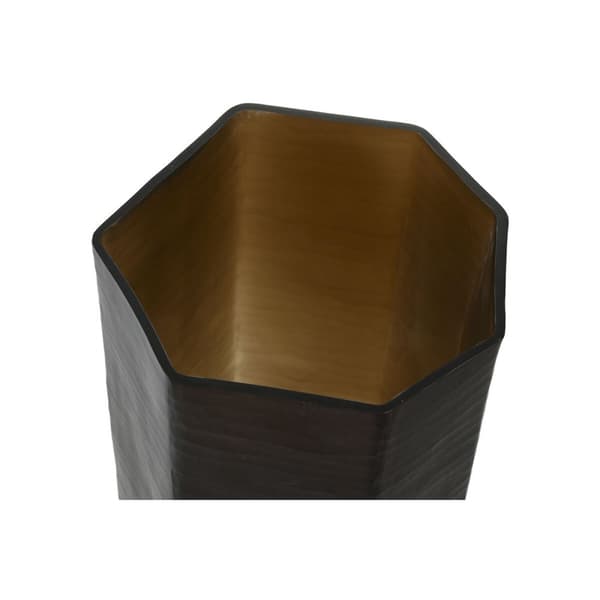 Vase Home ESPRIT Mørke Grå Krystall Moderne 18 x 18 x 31 cm