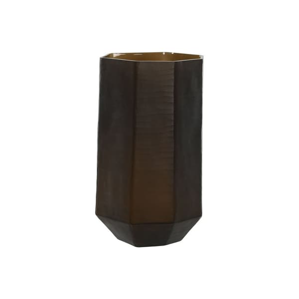 Vase Home ESPRIT Mørke Grå Krystall Moderne 18 x 18 x 31 cm