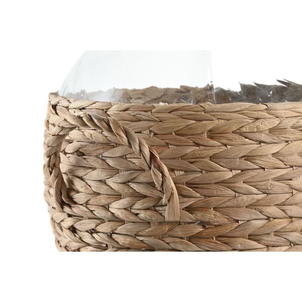 Vas Home ESPRIT Transparent Ljusbrun Glas Naturell 37 x 37 x 55 cm