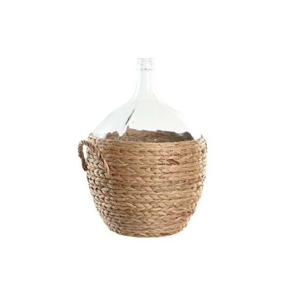 Vas Home ESPRIT Transparent Ljusbrun Glas Naturell 37 x 37 x 55 cm