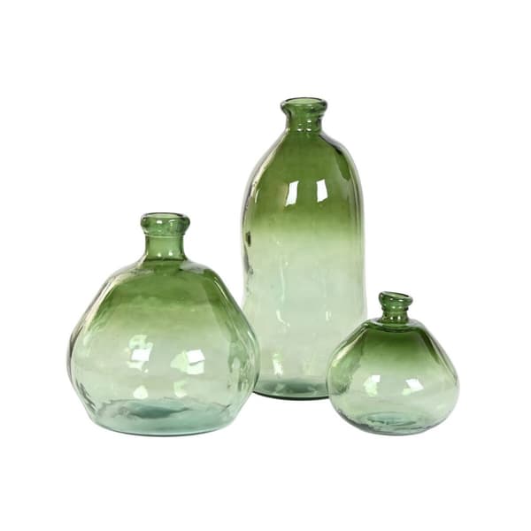 Vas Home ESPRIT Grön Återvunnet glas 34 x 34 x 73 cm