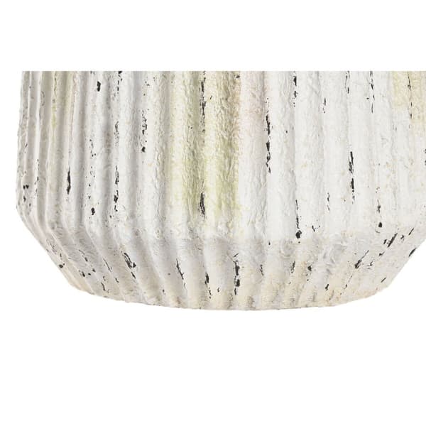 Vase Home ESPRIT Hvid Magnesium 28 x 28 x 41 cm