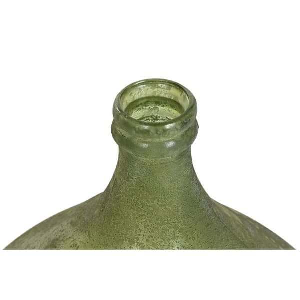 Vase Home ESPRIT Grøn Genbrugsglas Ældet overflade 40 x 40 x 56 cm