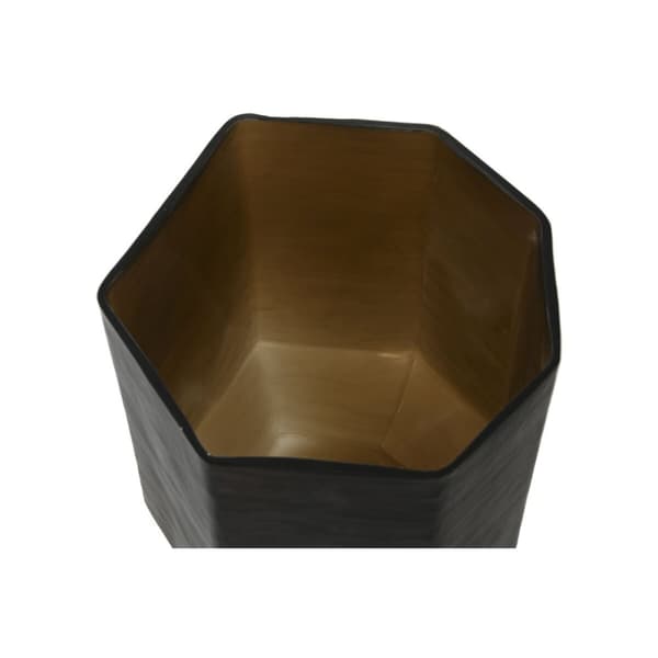 Vase Home ESPRIT Mørke Grå Krystall Moderne 18 x 18 x 22 cm