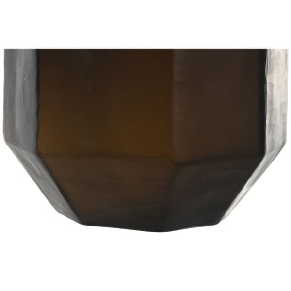 Vase Home ESPRIT Mørke Grå Krystall Moderne 18 x 18 x 22 cm