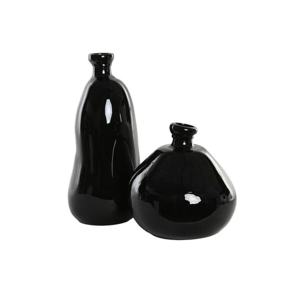 Vas Home ESPRIT Svart Återvunnet glas 31 x 31 x 32 cm