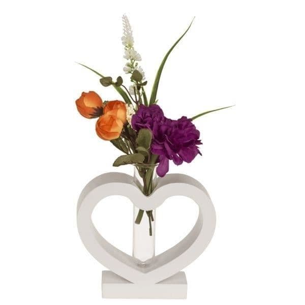 Blomvas med provrör hjärtstöd Valentinsdagpresent