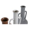 Pikkukuva 4 / 4: Maljakko DKD Home Decor Valkoinen Harmaa Terrakotta Posliini 12,7 x 12,5 x 30 cm (3 osaa)