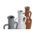 Pikkukuva 4 / 4: Maljakko DKD Home Decor Valkoinen Harmaa Terrakotta Posliini 9,6 x 9 x 28,6 cm 9,6 x 9 x 29 cm (3 osaa)