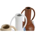 Miniatyrbillede 3 af 3: Vase DKD Home Decor Hvid Beige Terrakotta Dolomite Frynse 14 x 14 x 25,6 cm (3 enheder)