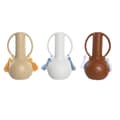 Miniatyrbillede 1 af 3: Vase DKD Home Decor Hvid Beige Terrakotta Dolomite Frynse 14 x 14 x 25,6 cm (3 enheder)