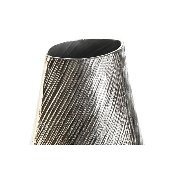 Vase DKD Home Decor Gylden Sølvfarvet Aluminium Moderne 22 x 13 x 40,5 cm (2 enheder)