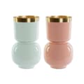 Miniatyrbillede 1 af 4: Vase DKD Home Decor Grøn Gylden Koral Jern Lakeret 18 x 18 x 31 cm (2 enheder)