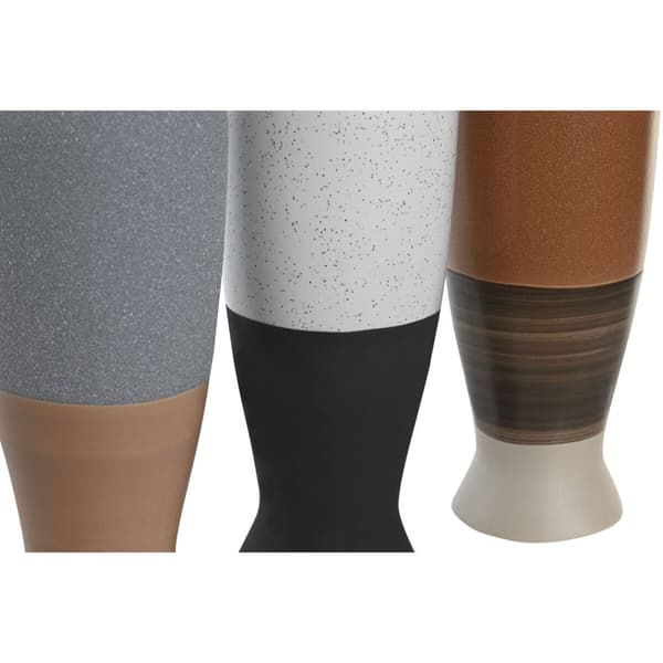 Vas DKD Home Decor Vit Grå Terrakota n Porslin 9,6 x 9 x 28,6 cm 9,6 x 9 x 29 cm (3 antal)