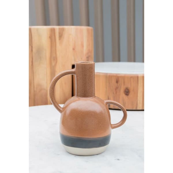 Vas DKD Home Decor Vit Grå Terrakota n Porslin 19,5 x 12 x 22,6 cm (3 antal)