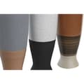 Miniatyrbillede 3 af 4: Vase DKD Home Decor Hvid Grå Terrakotta Porcelæn 9,6 x 9 x 28,6 cm 9,6 x 9 x 29 cm (3 enheder)