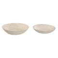 Miniatyrbilde 1 av 3: Bordduk Home ESPRIT Hvit Naturell Bambus Rotting 35 x 35 x 8 cm (2 Deler)