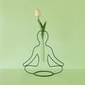 Miniatyrbild 4 av 4: Vas - soliflore Balvi - 27584 - Silhouette Vas Svart Färg Dekorativ vas i form av en yogaställning Metall/glas