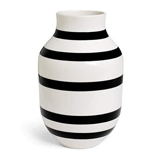 Dekorationsobjekt - KÄHLER - Omaggio vas - Keramik - Svart-Vit - 30,5 x 19,5 cm