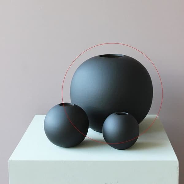 Vas Kula - Cooee Design - Svart - Ø 20CM - Keramik - Handgjord