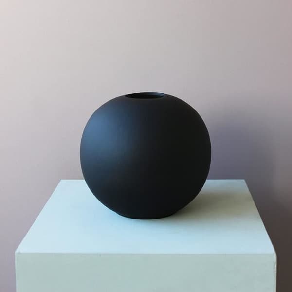 Vas Kula - Cooee Design - Svart - Ø 20CM - Keramik - Handgjord