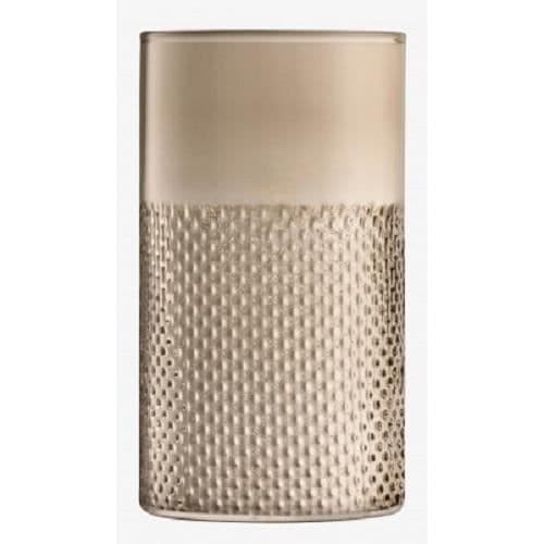 Vas - L.S.A. - 25 cm - Taupe glas - Modern design - Cylindrisk