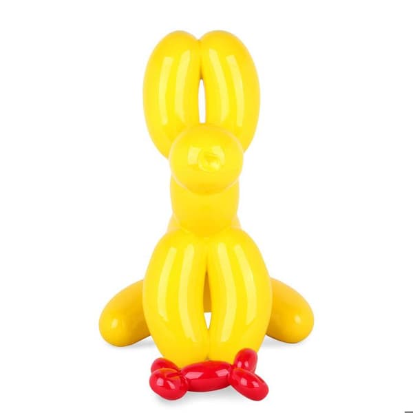 Skulptur - Artopweb - Sittande Ballonghund - Resin - Gul - 55x54x37cm