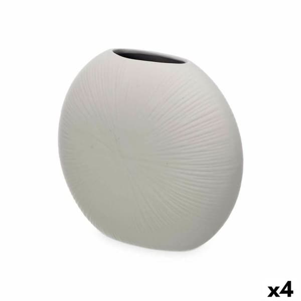 Vas Grå Keramik 29 x 26 x 11 cm (4 antal) Rund