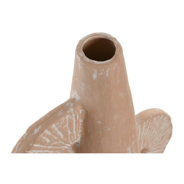 Vase Home ESPRIT Lysebrun Terrakotta Naturell 24 x 12 x 36 cm