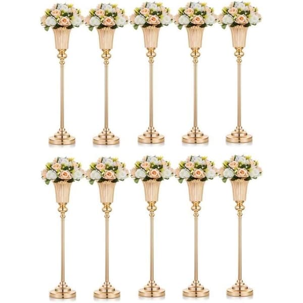 Vas Trompet - NUPTIO - 10 Delar - Guldmetall - 67,8 cm - Festdekoration
