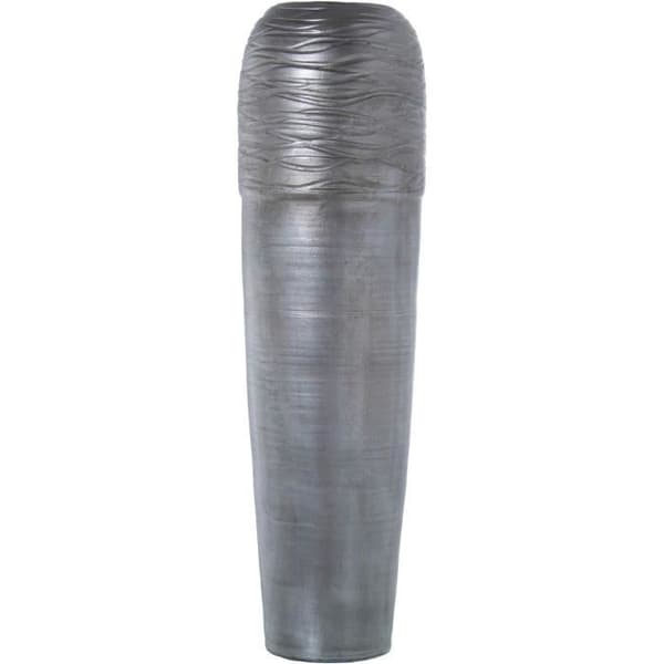 Vas i silverfärgad keramik 100 cm DRW