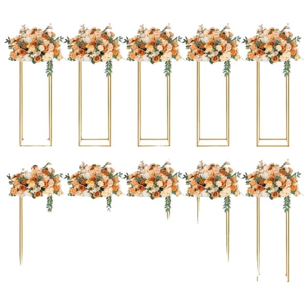 Bryllupsblomsterstandssæt, 10 dele, 80 cm højt, holdbart design