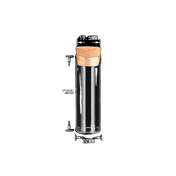 Mini Korkitetut Lasipullot, Ekologinen Materiaali, Useita Kokoja Saatavilla,18ml-22x70mm