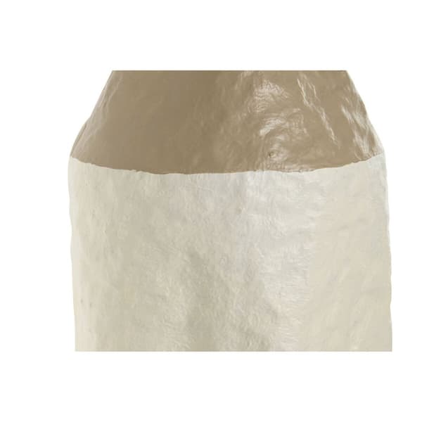Sett med 3 Vaser Home ESPRIT Hvit Gyllen Metall 14 x 14 x 67 cm (3 Deler)