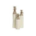 Miniatyrbilde 4 av 4: Sett med 3 Vaser Home ESPRIT Hvit Gyllen Metall 14 x 14 x 67 cm (3 Deler)